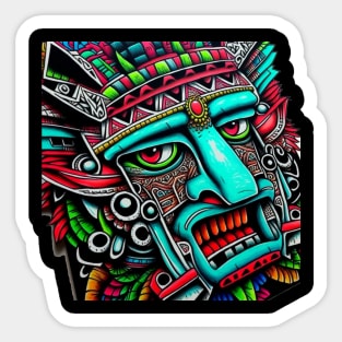 Aztec Tribal Warrior Sticker